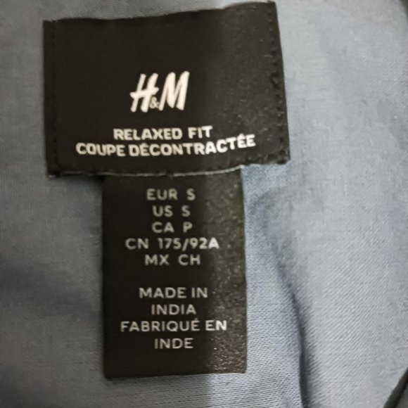 H&M Chemise manche courte homme taille petit (medium) bleu ciel - Picture 6 of 6